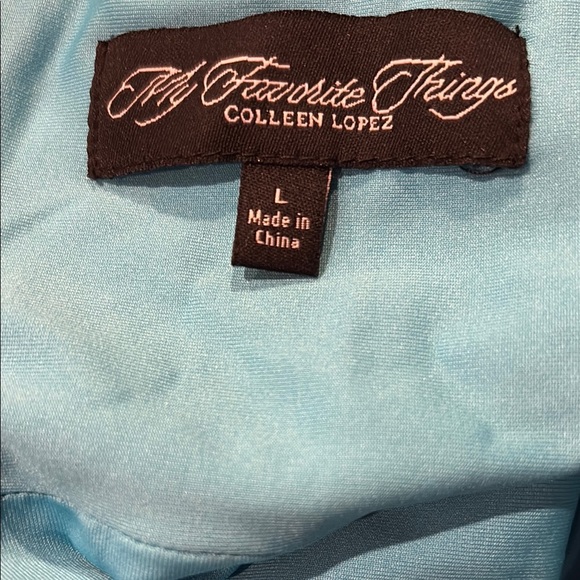 Colleen Lopez My favorite things  Elegant Blue Dress size large - Picture 4 of 6